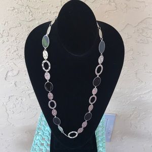 NWT Izaro Necklace Silver & Black